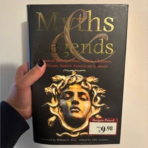 Myths & Legends Book with Gold and Black Cover
